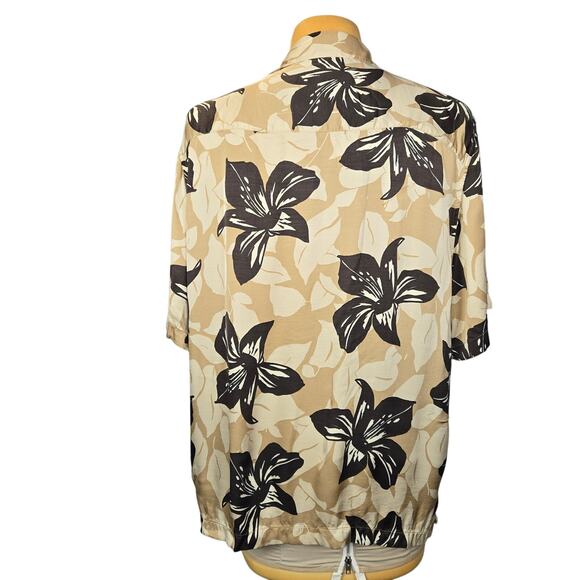 Zara Mens XL Button Up Shirt Floral Regular Fit Tropical Resort Wear Vacation - Picture 4 of 8